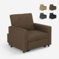 Modern design eenpersoons fauteuil bed met armleuningen Brooke Aanbieding