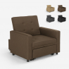 Modern design eenpersoons fauteuil bed met armleuningen Brooke Aanbieding