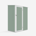 Tuinhuis schuur van groen gegalvaniseerd plaatstaal 143x89x186 cm Amalfi NATURE Voorraad