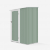 Tuinhuis schuur van groen gegalvaniseerd plaatstaal 143x89x186 cm Amalfi NATURE Korting