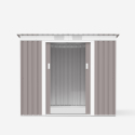 Tuinhuis schuur van gegalvaniseerd plaatstaal 201x121x176 cm Alps Kortingen