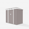 Tuinhuis schuur van gegalvaniseerd plaatstaal 201x121x176 cm Alps Korting