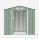 Tuinhuis schuur van gegalvaniseerd plaatstaal 213x127x195 cm Chalet NATURE Kortingen