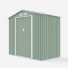 Tuinhuis schuur van gegalvaniseerd plaatstaal 213x127x195 cm Chalet NATURE Korting