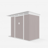 Tuinhuis schuur van gegalvaniseerd plaatstaal 257x142x184 cm Tyrol Kortingen