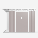Tuinhuis schuur van gegalvaniseerd plaatstaal 257x142x184 cm Tyrol Voorraad