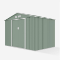 Tuinhuis schuur van gegalvaniseerd plaatstaal 277x191x202 cm Ortisei NATURE Korting