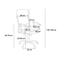 Bureaustoel ergonomische gestoffeerde fauteuil ademende stof Adflatus Model