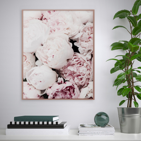 Bloemen thema poster met frame bloemen natuur 40x50cm Variety Luludi