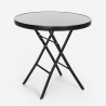Set modern design ronde salontafel met 2 stoelen voor buiten opvouwbaar Bitter Korting