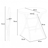 Set modern design ronde salontafel met 2 stoelen voor buiten opvouwbaar Bitter Model
