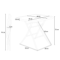 Set van 2 stoelen met vierkante tafel voor buiten opvouwbaar modern design Soda Model