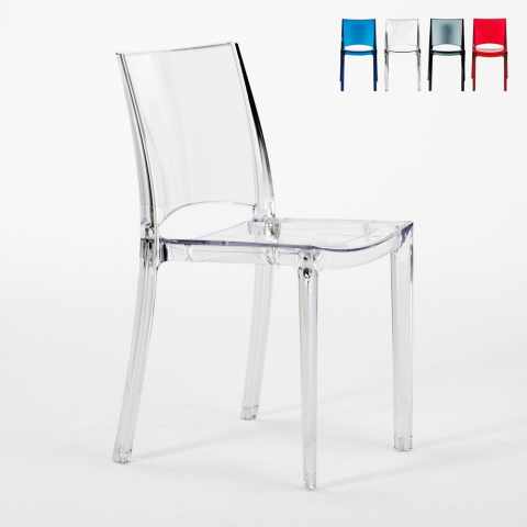 Transparante stoelen stapelbaar voor keuken cafè en restaurant Grand Soleil B-Side Aanbieding
