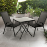 Tuinset voor buiten met 2 moderne stoelen en 1 vierkante klaptafel Tuica Verkoop