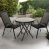 Buiten tuinset met 2 moderne stoelen 1 ronde klaptafel Kumis Verkoop