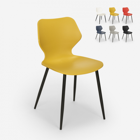 Moderne design stoel polypropyleen metaal eetkamer restaurant Ladysmith Aanbieding