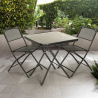 Set van 2 stoelen met vierkante tafel voor tuin opvouwbaar modern design SODA Verkoop