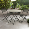 Set modern design ronde salontafel met 2 stoelen voor buiten opvouwbaar Bitter Verkoop