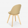 Scandinavisch design stoel van hout en polypropyleen met kussen Bib Nordica Korting