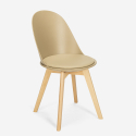 Scandinavisch ontwerp stoel van hout met kussen keuken eetkamer Bib Nordica Aanbod