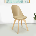 Scandinavisch ontwerp stoel van hout met kussen keuken eetkamer Bib Nordica Verkoop