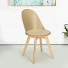 Scandinavisch design stoel van hout en polypropyleen met kussen Bib Nordica Verkoop