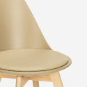 Scandinavisch design stoel van hout en polypropyleen met kussen Bib Nordica Kortingen