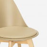 Scandinavisch design stoel van hout en polypropyleen met kussen Bib Nordica Kortingen
