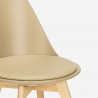 Scandinavisch ontwerp stoel van hout met kussen keuken eetkamer Bib Nordica Kortingen