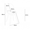 Scandinavisch design stoel van hout en polypropyleen met kussen Bib Nordica 
