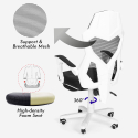 ergonomisch Gaming stoel futuristisch ontwerp ademende rugleuning met voetsteun Gordian Plus Catalogus
