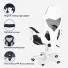 ergonomisch Gaming stoel futuristisch ontwerp ademende rugleuning met voetsteun Gordian Plus Kortingen
