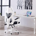 ergonomisch Gaming stoel futuristisch ontwerp ademende rugleuning met voetsteun Gordian Plus Aanbod