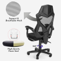 Gordian Plus Dark futuristisch ontwerp stoel ergonomisch en ademend gaming design Kortingen