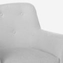 Moderne lounge fauteuil in Scandinavische stijl, hout en stof Modesto 