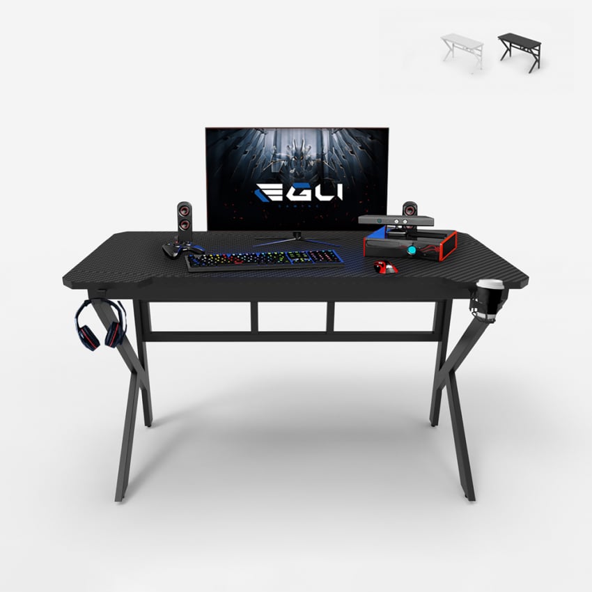 Ergonomisch carbon gaming bureau 120 x 60 cm koptelefoon- en bekerhouders Sportbot 120 Aanbieding Ergonomisch carbon gaming bureau 120 x 60 cm koptelefoon- en bekerhouders Sportbot 120 Aanbieding