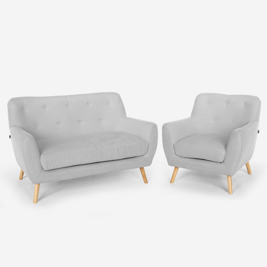 Algot Loungeset fauteuil en 2-zitsbank Scandinavisch design van en