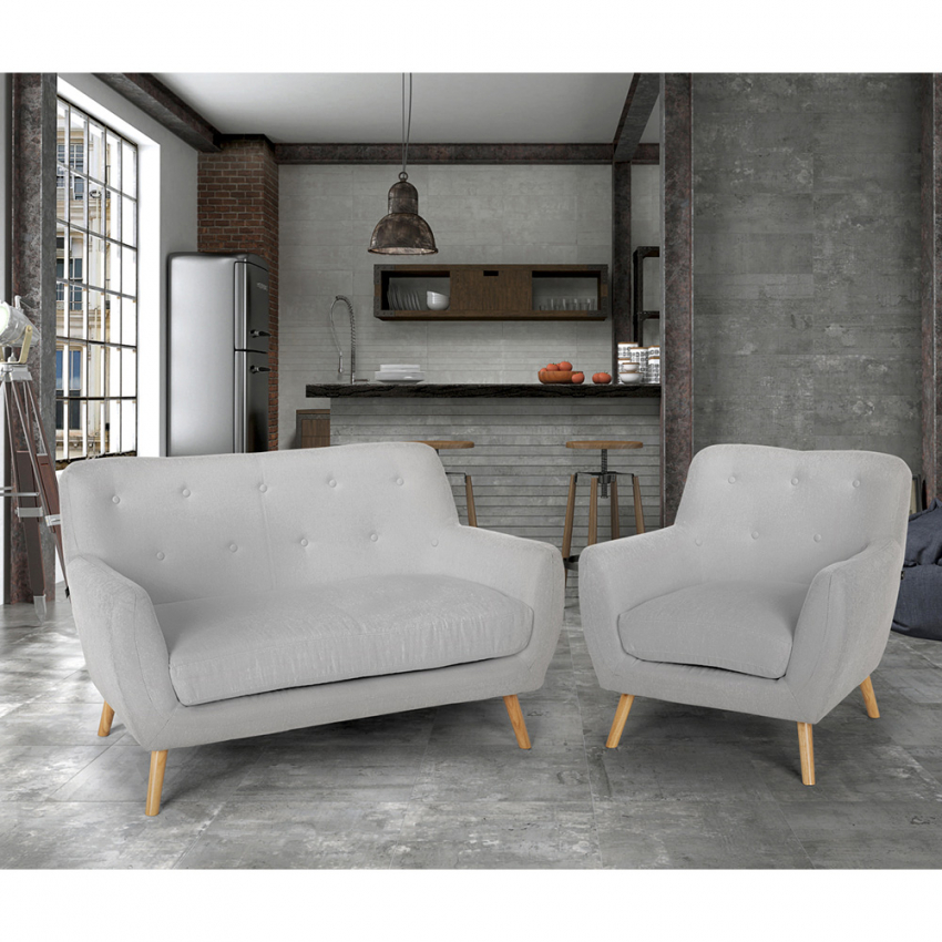 Algot Loungeset fauteuil en 2-zitsbank Scandinavisch design van en