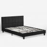 Tweepersoonsbed van stof met lattenbodem 160x190 cm Sion Kosten