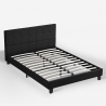 Tweepersoonsbed van stof met lattenbodem 160x190 cm Sion Aankoop