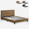 Stoffen tweepersoonsbed met lattenbodem 160x190 cm Nyon Verkoop