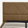Stoffen tweepersoonsbed met lattenbodem 160x190 cm Nyon Kortingen