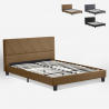 Tweepersoonsbed van stof met lattenbodem 160x190 cm Olten  Prijs