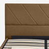 Tweepersoonsbed van stof met lattenbodem 160x190 cm Olten  