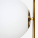 Gouden design tafellamp met abat jour glazen bol Bella Aanbod