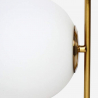 Gouden design tafellamp met abat jour glazen bol Bella Aanbod