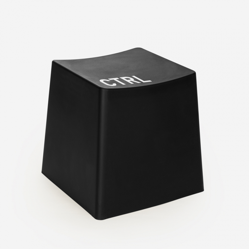 Poef plastic krukje in toetsenbord stijl CTRL Aanbieding Poef plastic krukje in toetsenbord stijl CTRL Aanbieding