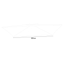 Vervangend doek voor 3,5x3,5 m Copenhagen Brown tuinparasol met UV-bescherming Aanbod