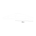Vervangend doek voor tuinparasol 2,5x2,5 m Paradise Noir aluminium arm met volant Aanbod