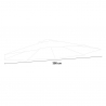 Vervangend doek voor achthoekige tuinparasol 3x3 m aluminium arm Paradise Brown Aanbod